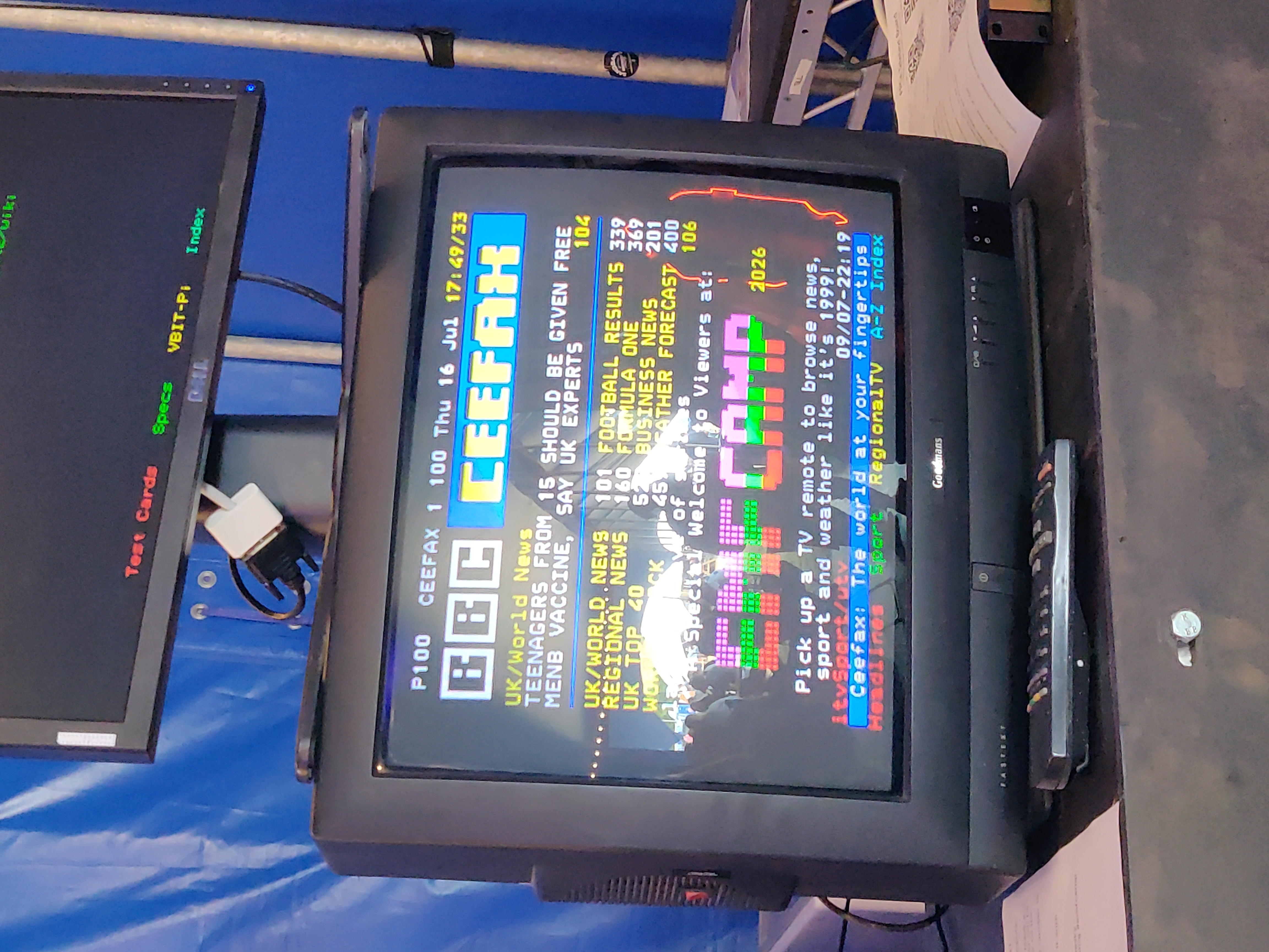 Ceefax on a CRT